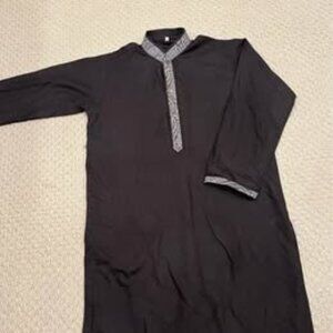 Gently used super soft Boys black Kurta and shalwar set